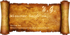 Wieszner Gajána névjegykártya